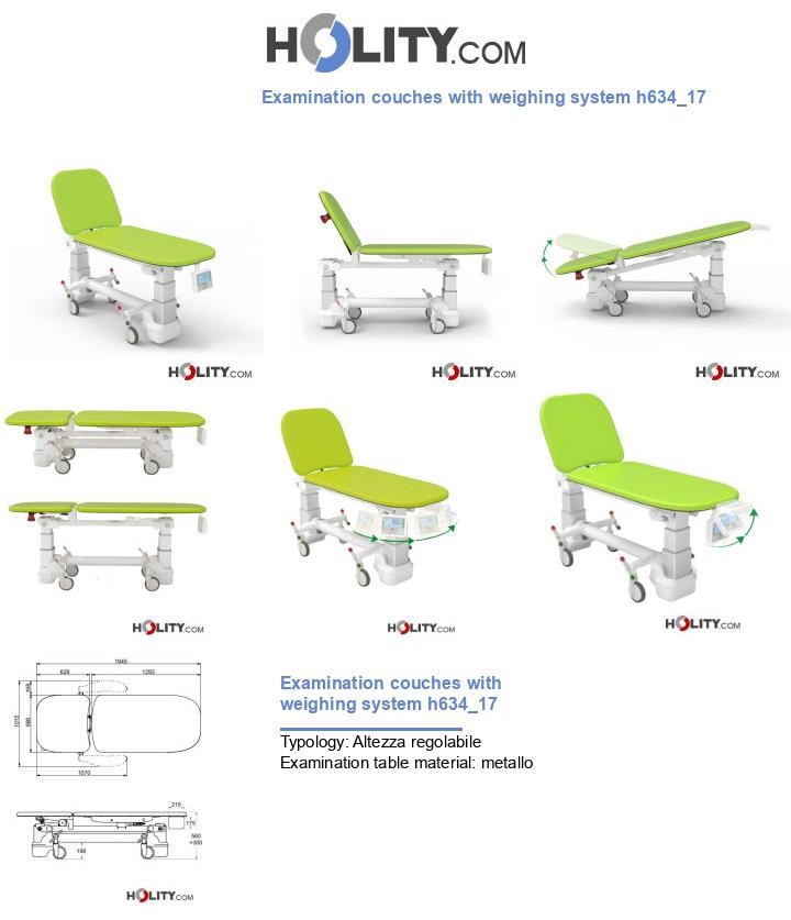 Examination couches with weighing system h634_17