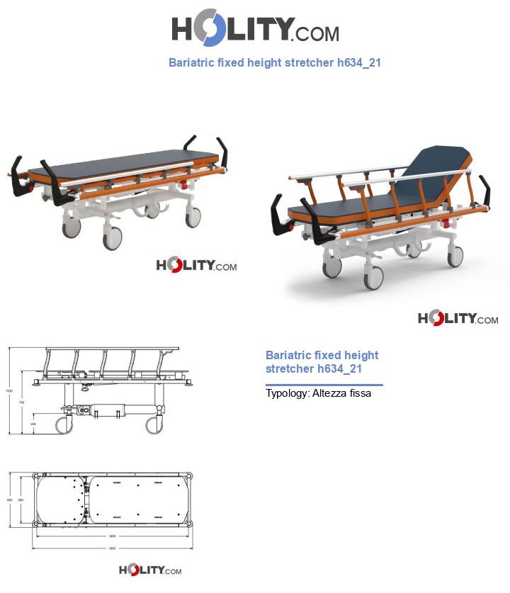 Bariatric fixed height stretcher h634_21