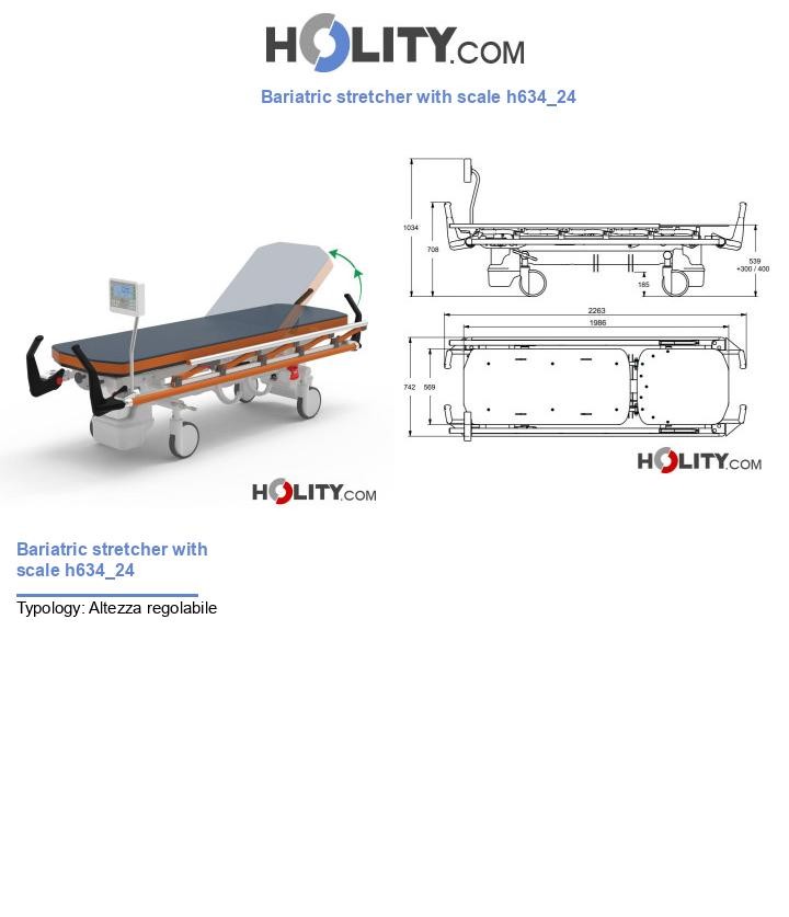 Bariatric stretcher with scale h634_24