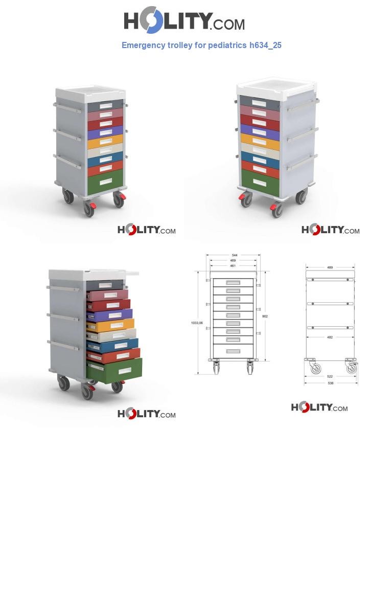 Emergency trolley for pediatrics h634_25