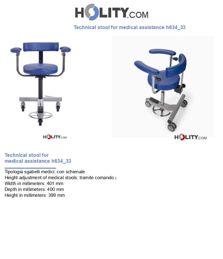 Technical stool for medical assistance h634_33