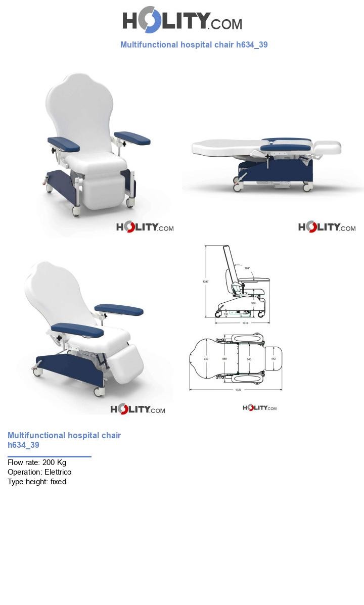 Multifunctional hospital chair h634_39