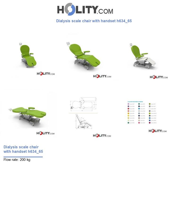 Dialysis scale chair with handset h634_65