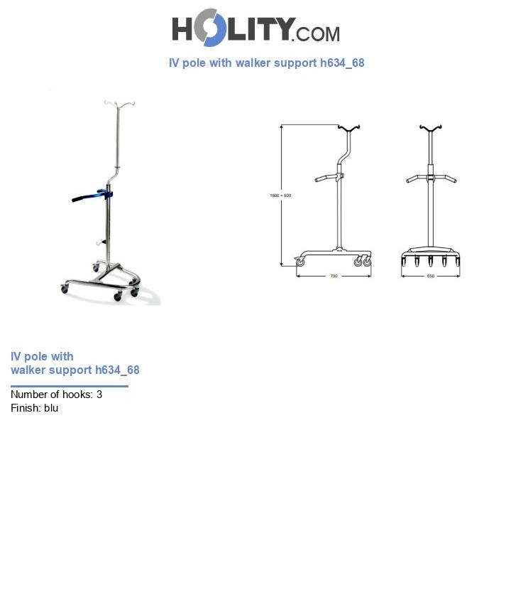 IV pole with walker support h634_68