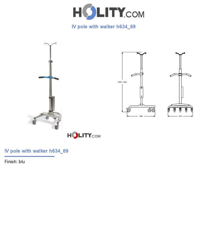 IV pole with walker h634_69
