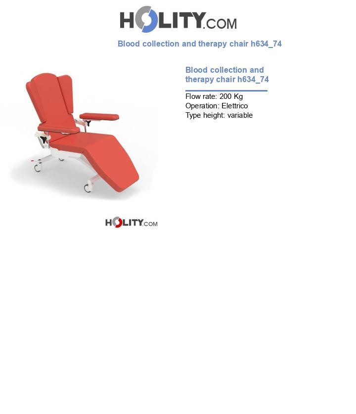 Blood collection and therapy chair h634_74