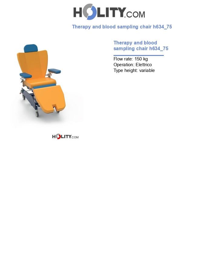 Therapy and blood sampling chair h634_75