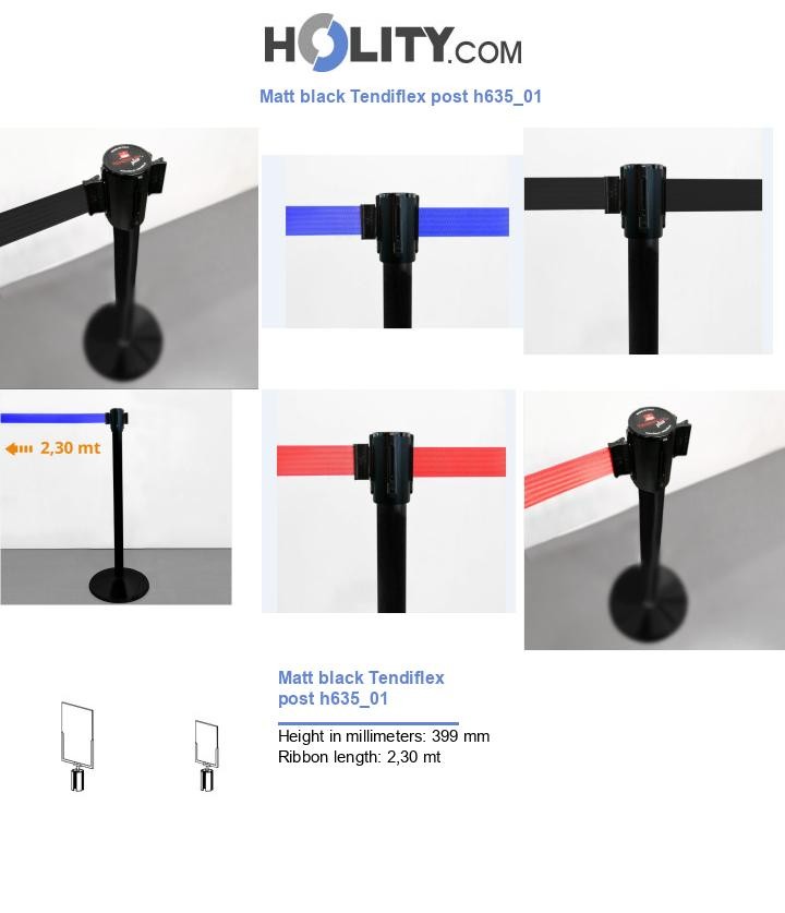 Matt black Tendiflex post h635_01