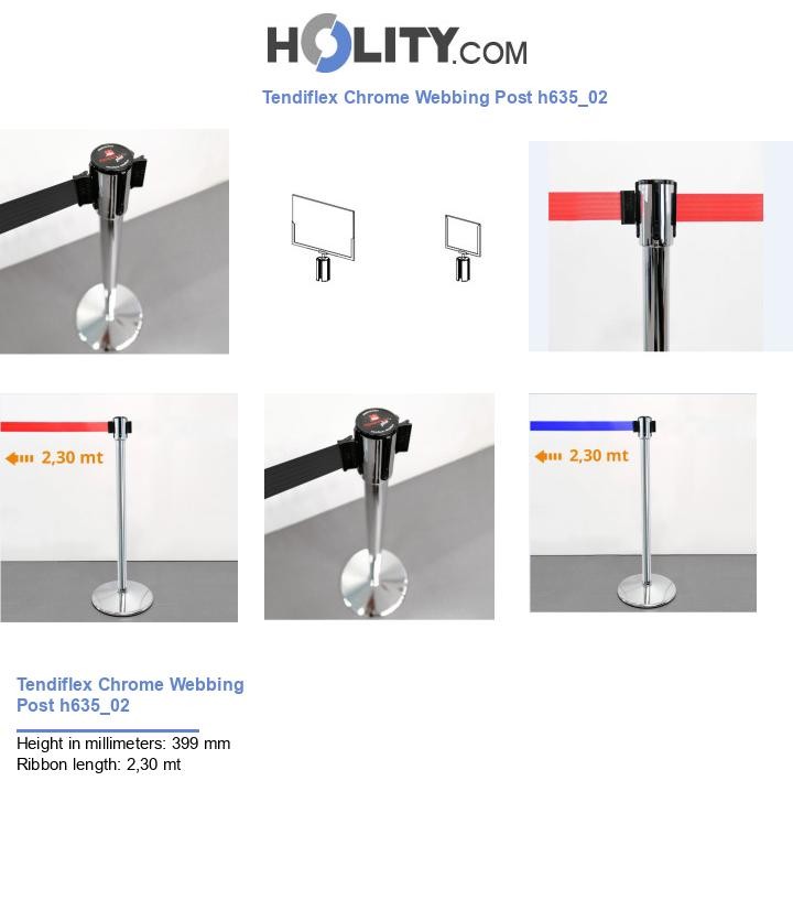 Tendiflex Chrome Webbing Post h635_02