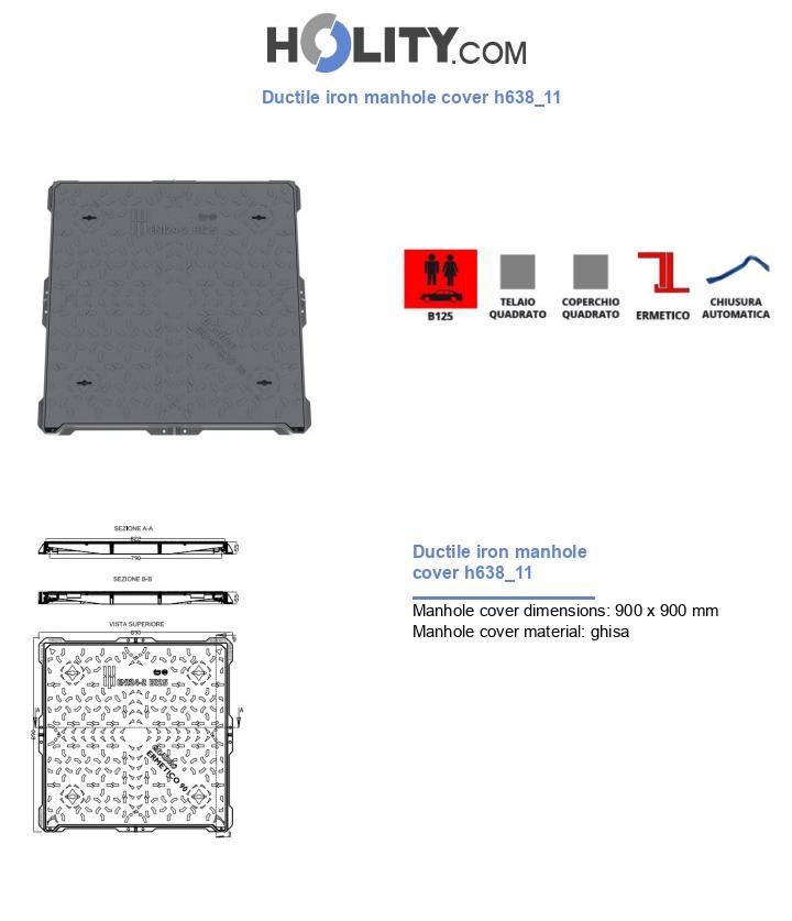 Ductile iron manhole cover h638_11