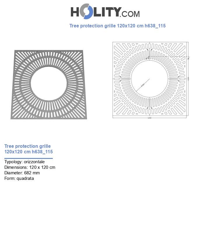 Tree protection grille 120x120 cm h638_115