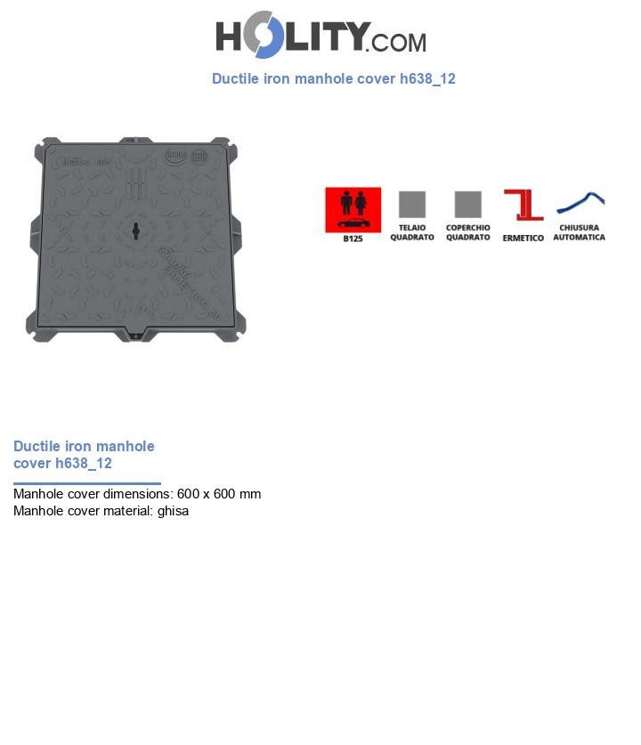 Ductile iron manhole cover h638_12