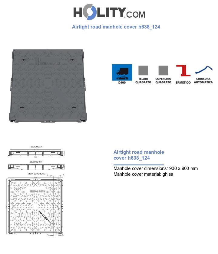 Airtight road manhole cover h638_124