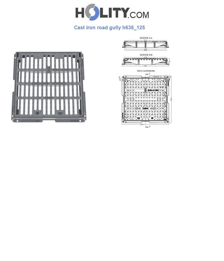 Cast iron road gully h638_125