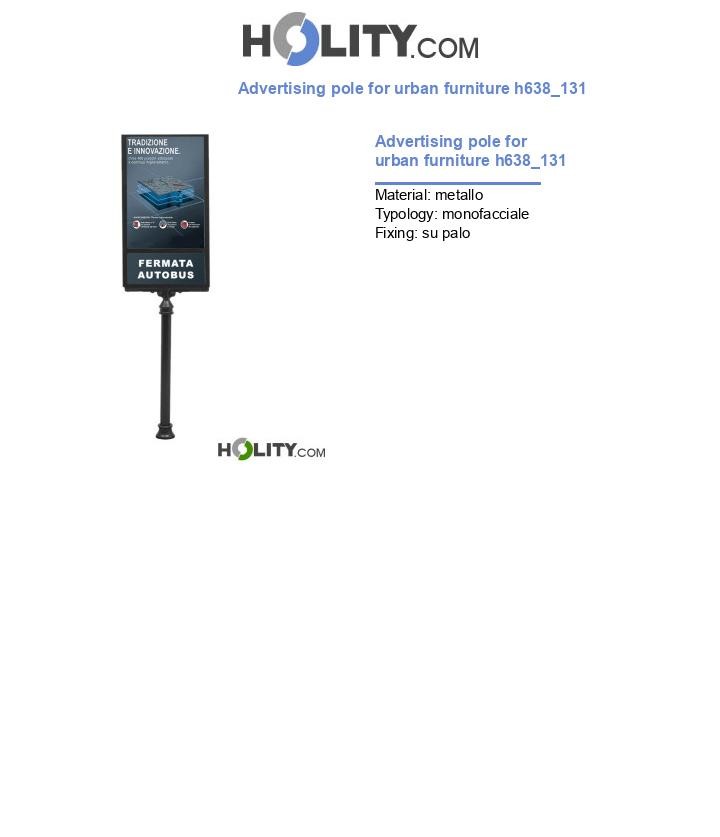 Advertising pole for urban furniture h638_131