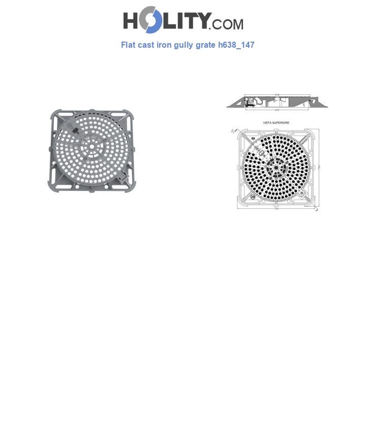 Flat cast iron gully grate h638_147