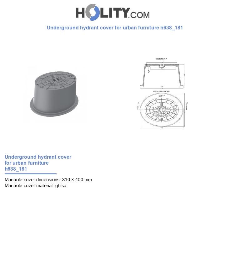 Underground hydrant cover for urban furniture h638_181