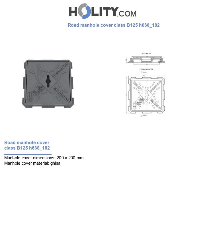 Road manhole cover class B125 h638_182