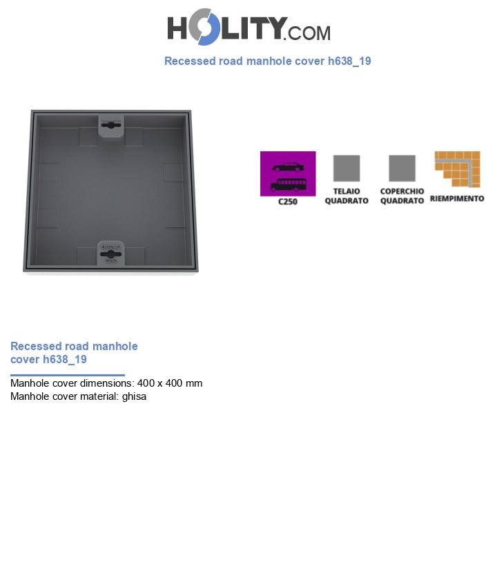 Recessed road manhole cover h638_19