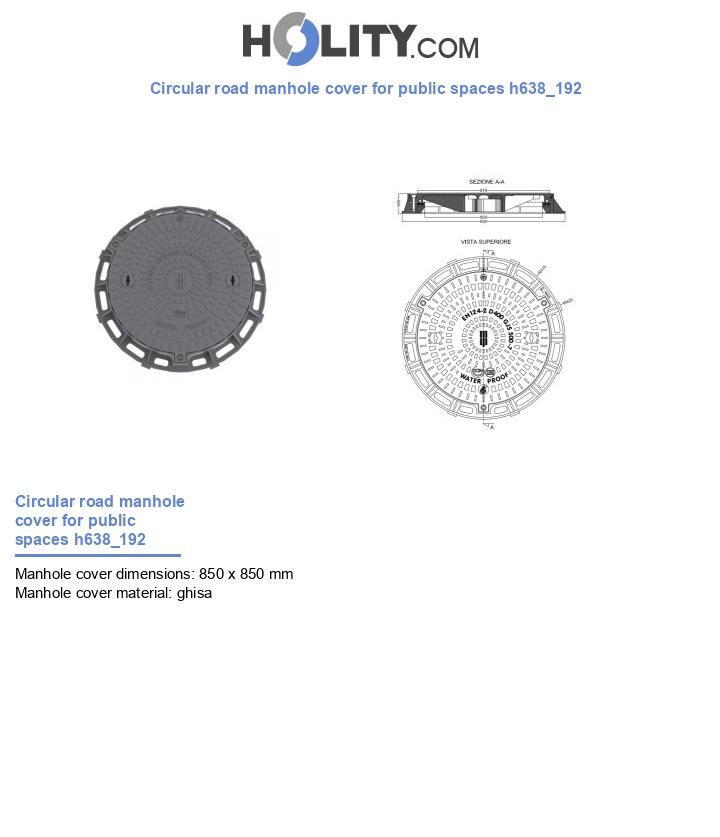 Circular road manhole cover for public spaces h638_192