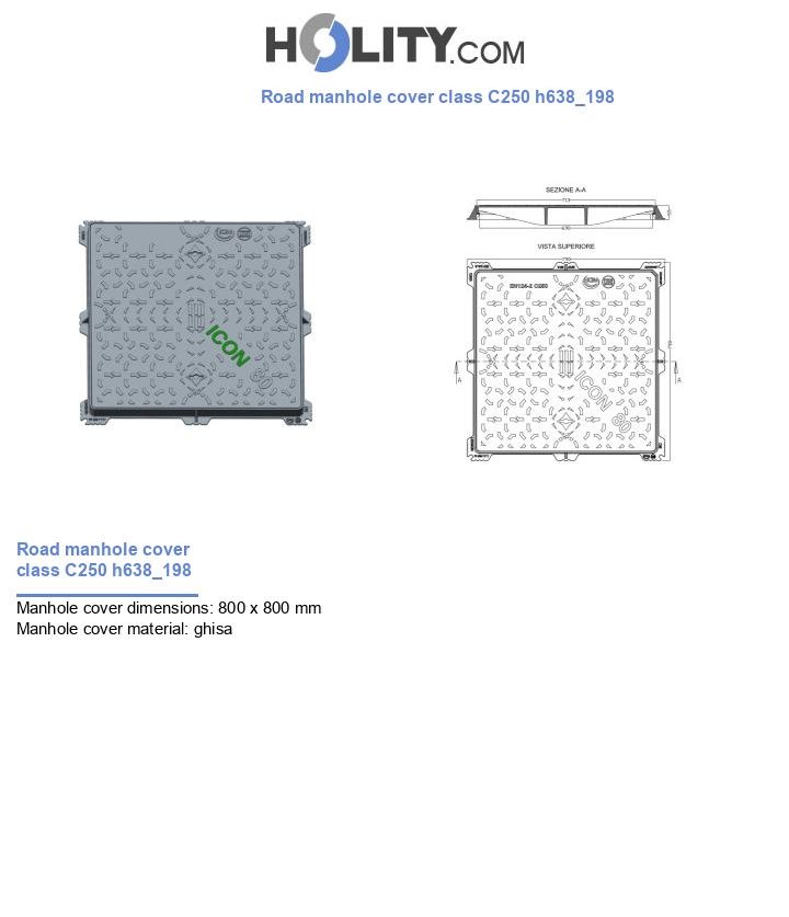 Road manhole cover class C250 h638_198