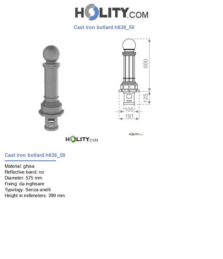 Cast iron bollard h638_50