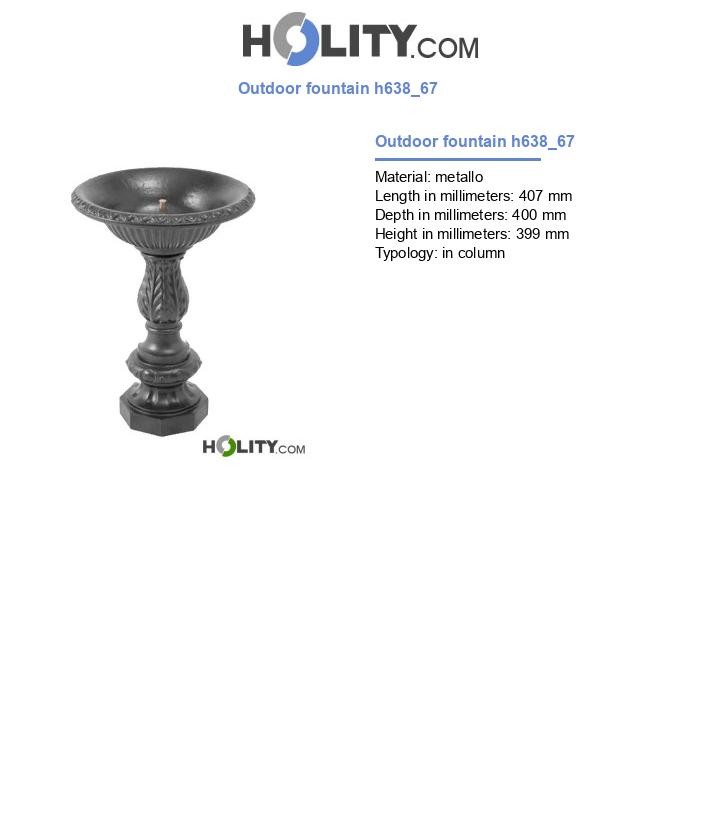 Outdoor fountain h638_67