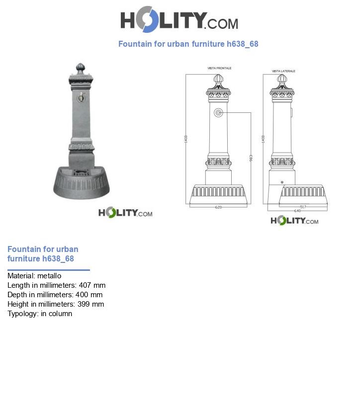 Fountain for urban furniture h638_68