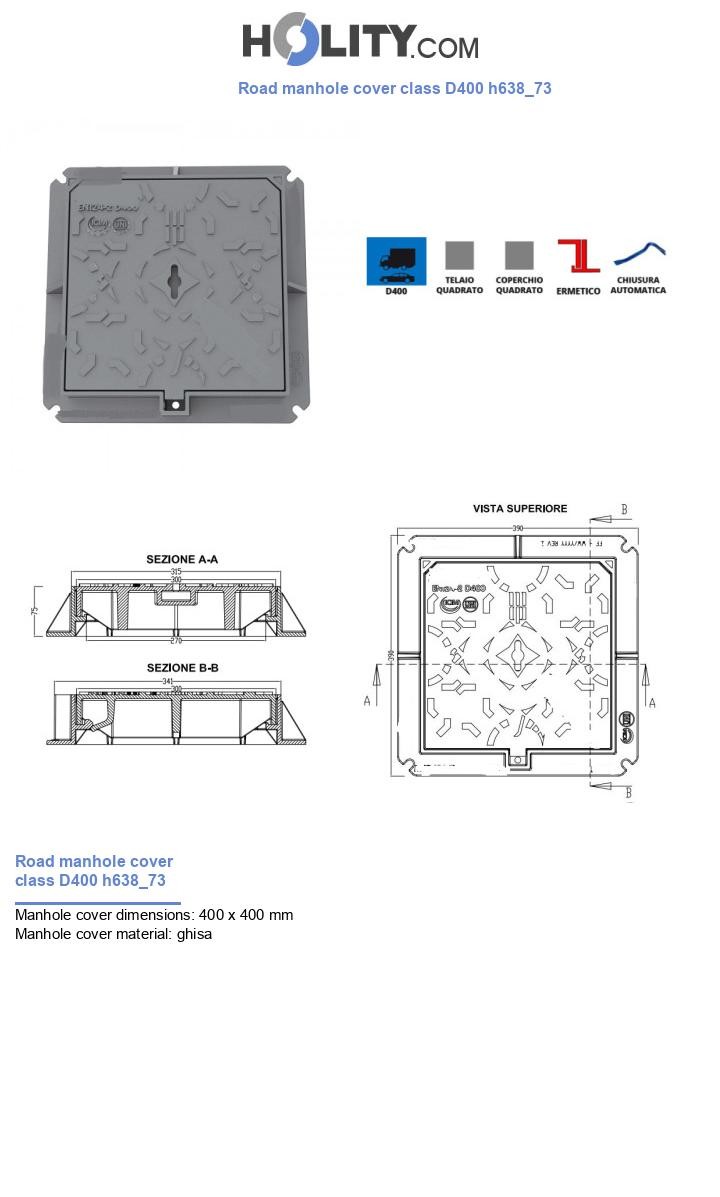 Road manhole cover class D400 h638_73