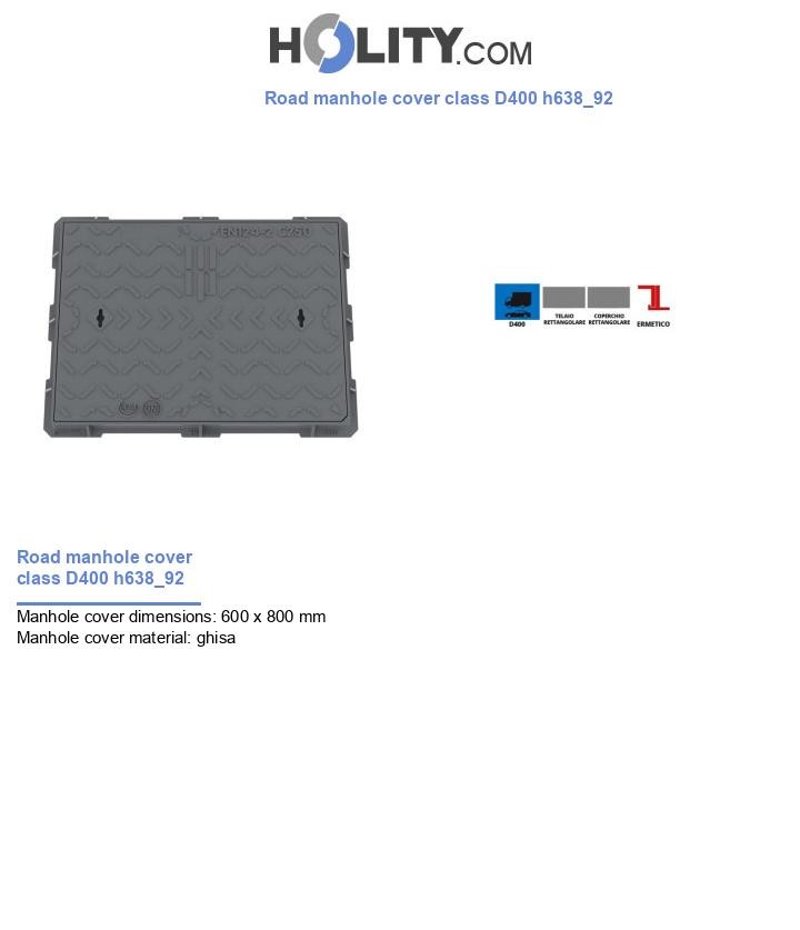 Road manhole cover class D400 h638_92