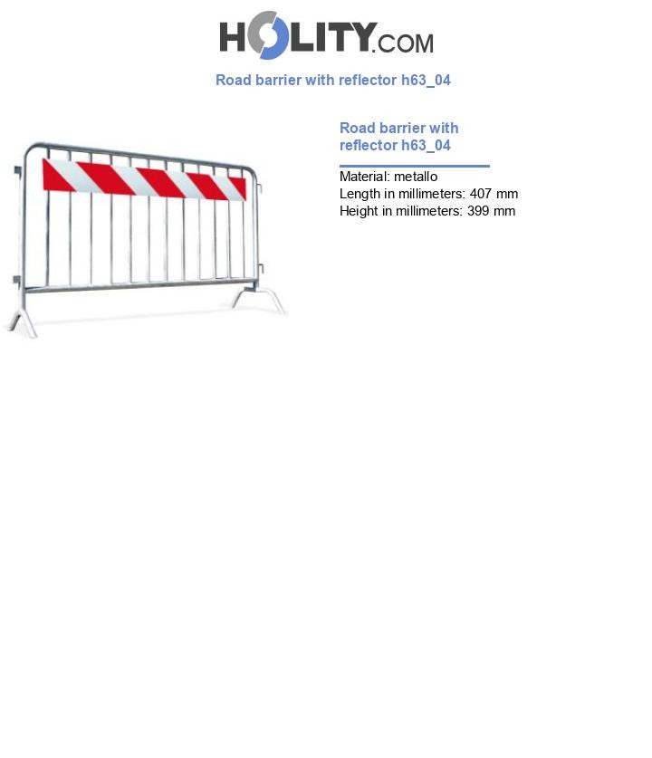 Road barrier with reflector h63_04