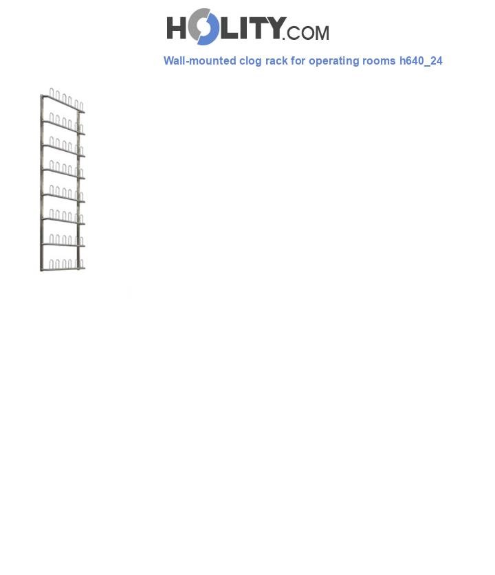 Wall-mounted clog rack for operating rooms h640_24
