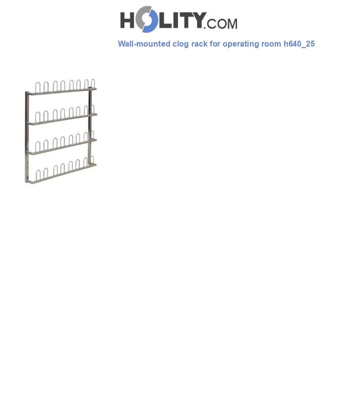 Wall-mounted clog rack for operating room h640_25