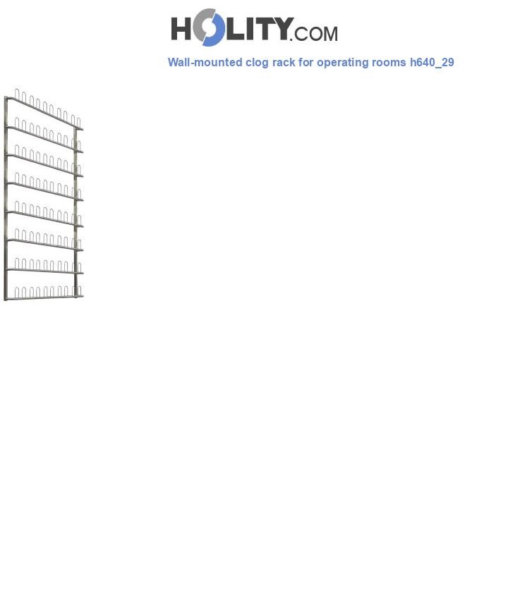 Wall-mounted clog rack for operating rooms h640_29