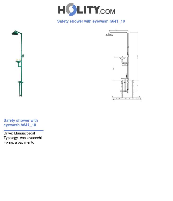 Safety shower with eyewash h641_10