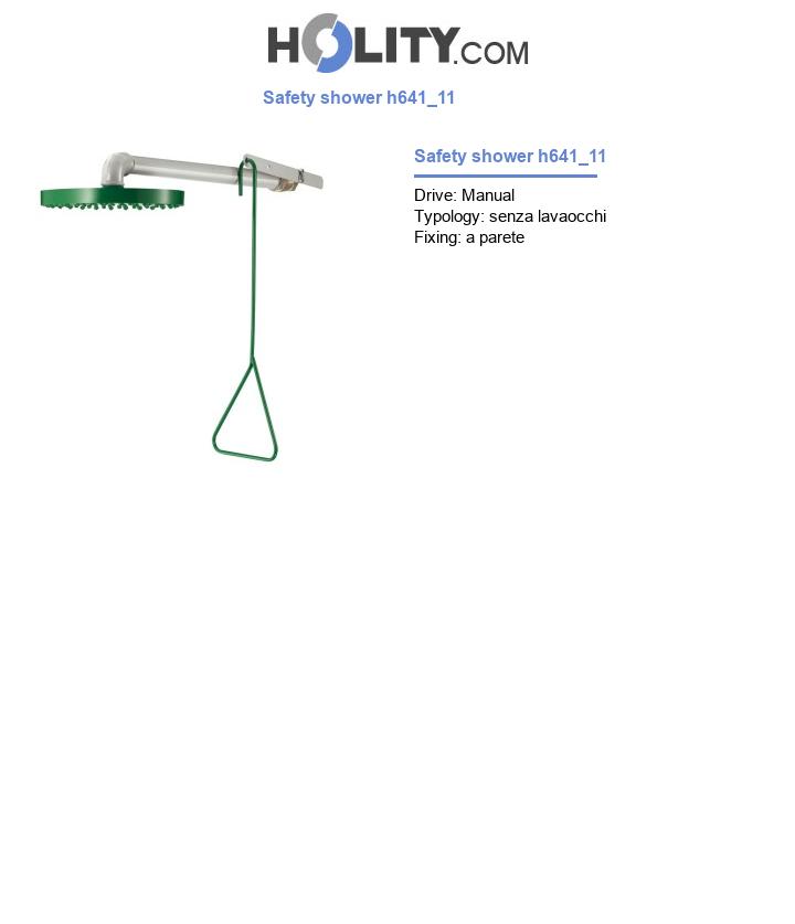 Safety shower h641_11