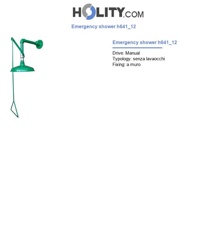 Emergency shower h641_12