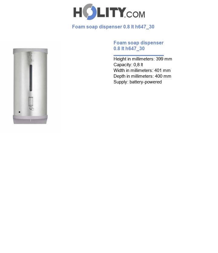 Foam soap dispenser 0.8 lt h647_30