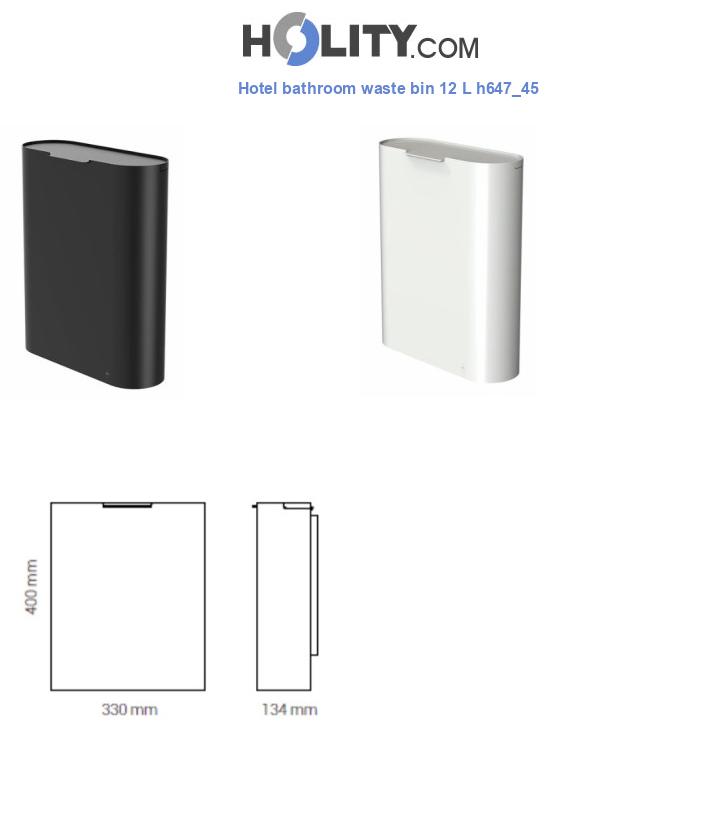 Hotel bathroom waste bin 12 L h647_45