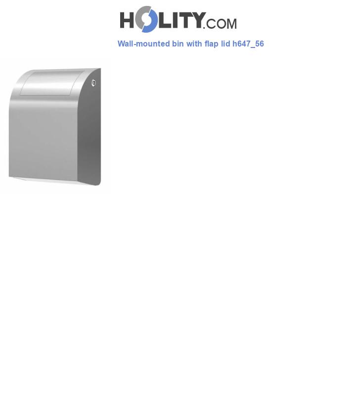Wall-mounted bin with flap lid h647_56