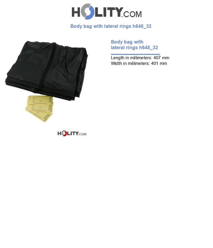Body bag with lateral rings h648_32
