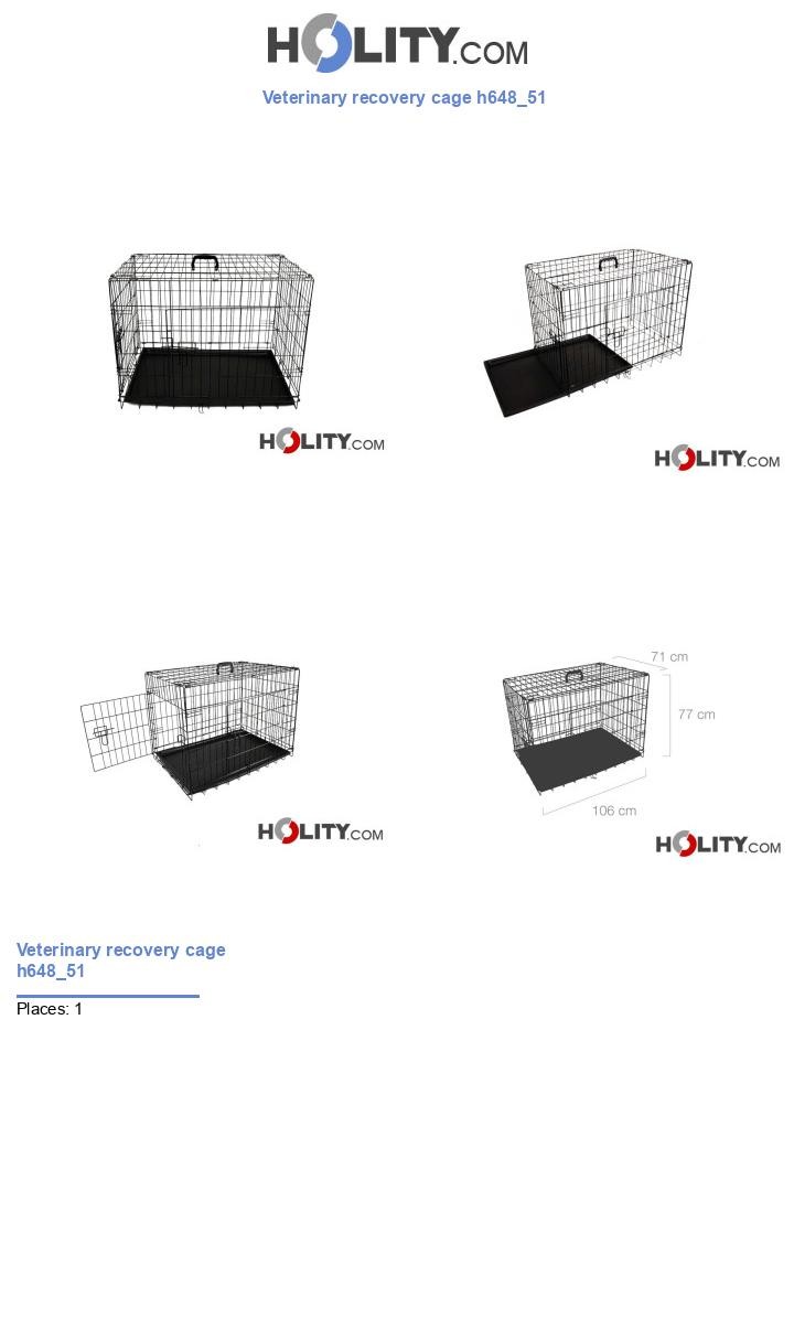 Veterinary recovery cage h648_51
