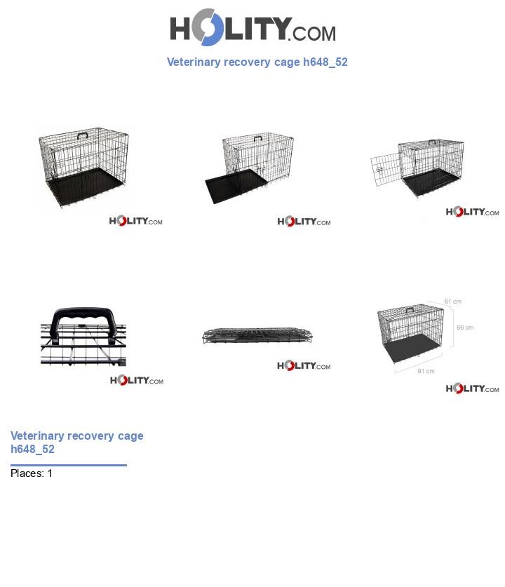 Veterinary recovery cage h648_52