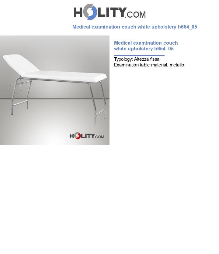 Medical examination couch white upholstery h654_05