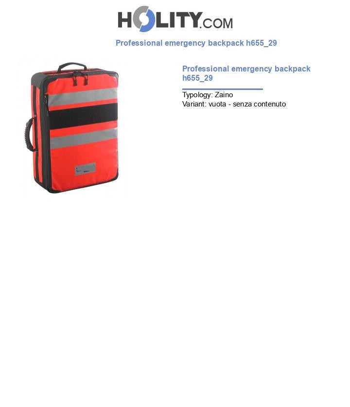 Professional emergency backpack h655_29