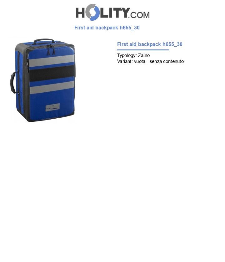 First aid backpack h655_30