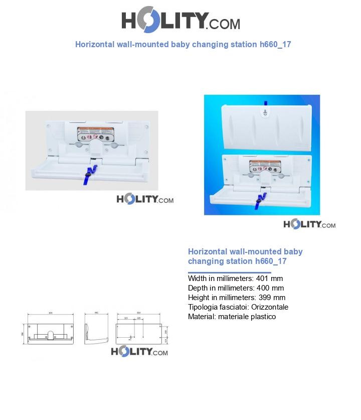 Horizontal wall-mounted baby changing station h660_17