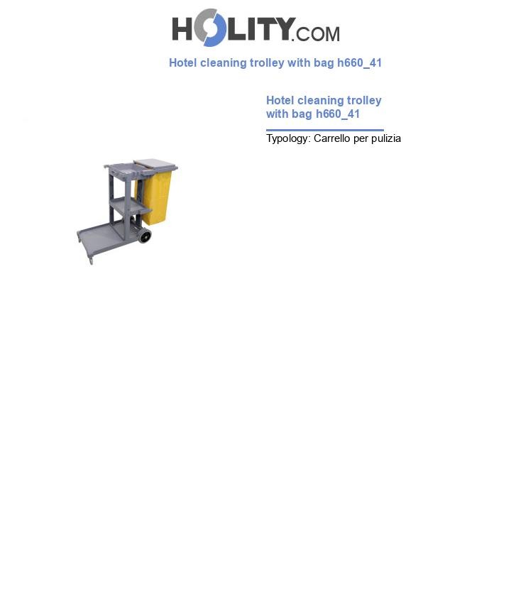Hotel cleaning trolley with bag h660_41