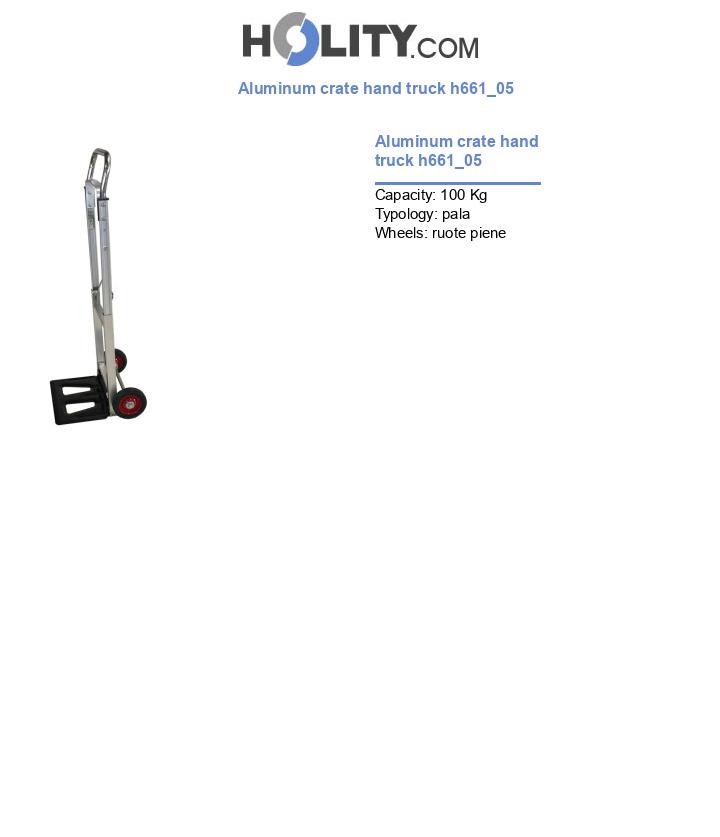 Aluminum crate hand truck h661_05