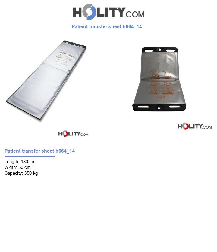 Patient transfer sheet h664_14